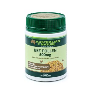 Bee Pollen 500mg 180 Capsules Front 1