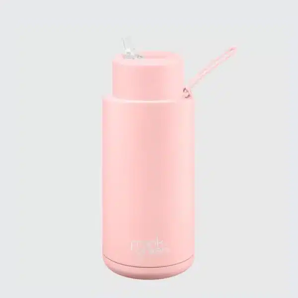 Frank Green Blushed 34oz/1L Ceramic Bottle Straw