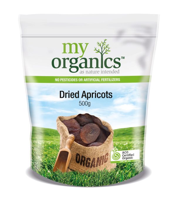 My Organics Retail Doy Pack Apricots Dried 500g