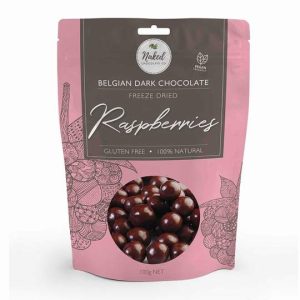 Naked Chocolate Co. Freeze Dried Raspberries Dark Chocolate 125g 540x