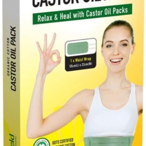 Natures Shield Org Cotton Castor Oil Pack Waist Wrap 50x22cm