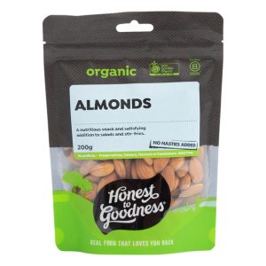 Organic Almonds 200g Front Nualm2.200 06167.1611028374