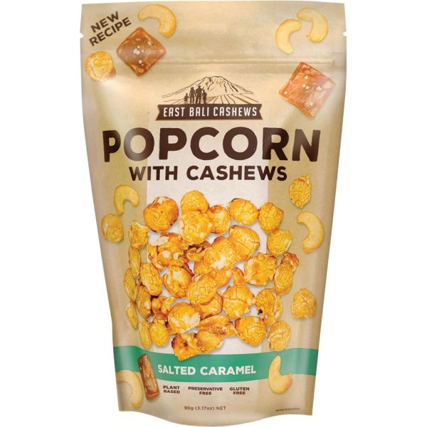 East Bali Cashews Popcorn With Cashews Salted Caramel 90g