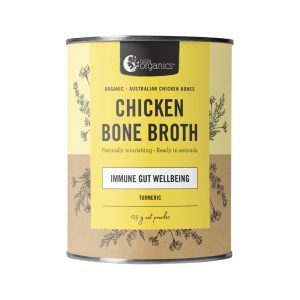 Nutra Organics Broth Chicken Bone Turmeric 125g