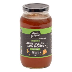 Organic Raw Honey Australian 1kg Front Sphonra2.1 21878.1615165777