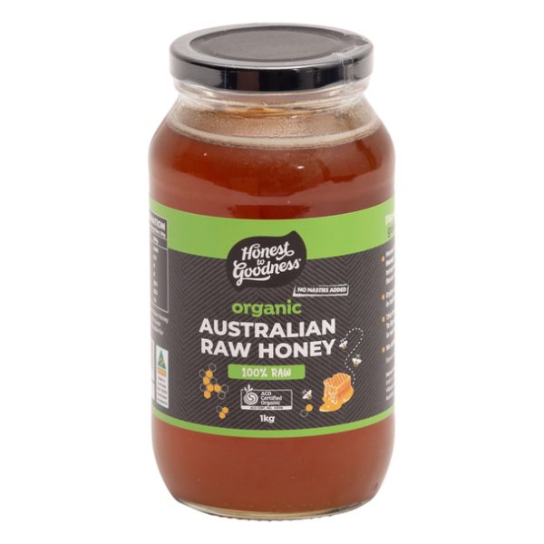 Organic Raw Honey Australian 1kg Front Sphonra2.1 21878.1615165777